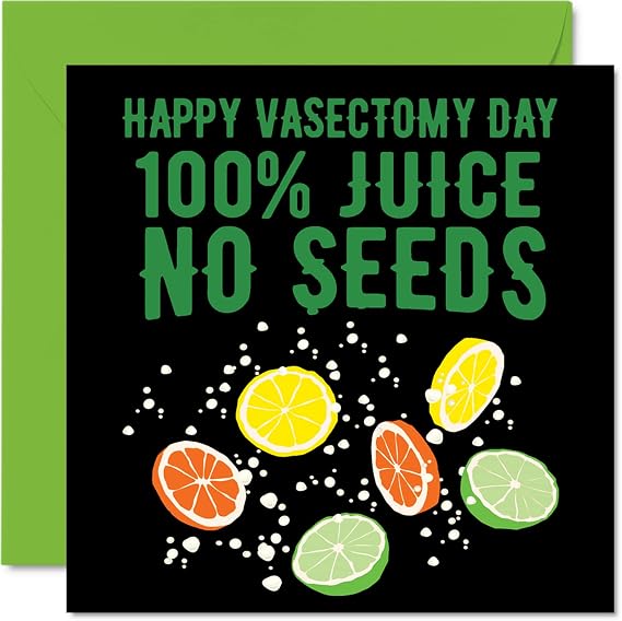 Stuff4 Funny Get Well Soon Cards for Men, Vasectomy