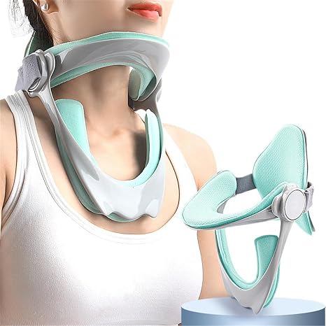Adjustable Neck Brace, Cervical Collar Traction Device for Necks Pain and Support, Neck Stretcher Protector Forward Head Posture Corrector for Women and Men Cervical Spine Pressure Relief
