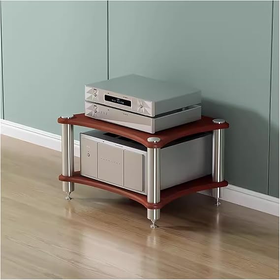 hifi stand hi fi cabinets hifi racks and stands Living Room/ Small Spaces Audio Component Rack Tower Media Stereo Stand Equipment Shelves, Heavy Duty Modern Hifi Audio Racks Stereo Rack System(#2,2 ti