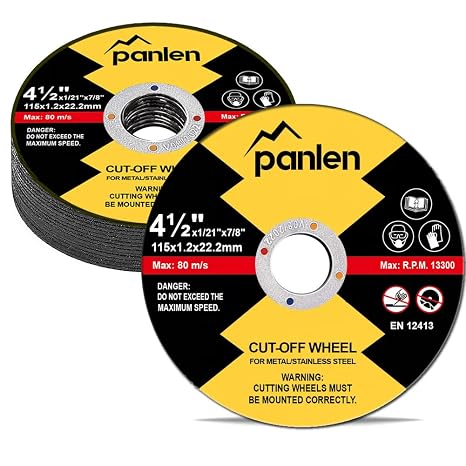 Metal Cut Off Wheels for Angle Grinder, 25 Pack 4.5" 7/8" Arbor | Cut Off Wheels 4 1/2 Inch Aluminum Oxide Abrasive 7/8 Arbor For Metal Cutting Grinder Cut Off Wheels Discos Para Cortar,