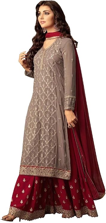 Ziya Indian Pakistani Dresses for Women Palazzo Style Embroidered Salwar Kameez Suit 47001