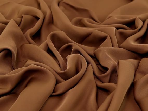 Minerva Nida Polyester Crepe Fabric Mocha - per Yard