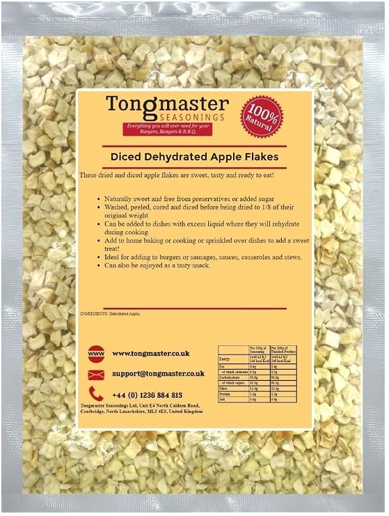 Diced Dehydrated Apple Flakes - 500g