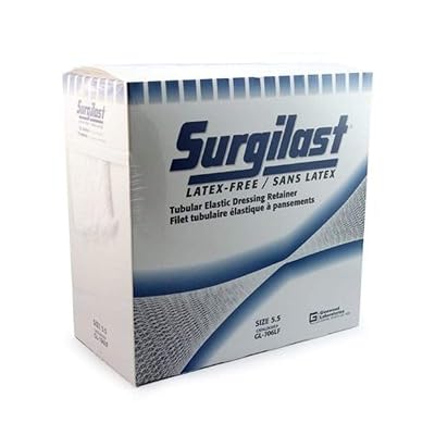 Surgilast - GLLF2505 - Tubular Elastic Dressing Retainer | Latex Free, Small | Head, Shoulder, Thigh | 25 yd Roll, 13.75 Width | Stretch | Size 5