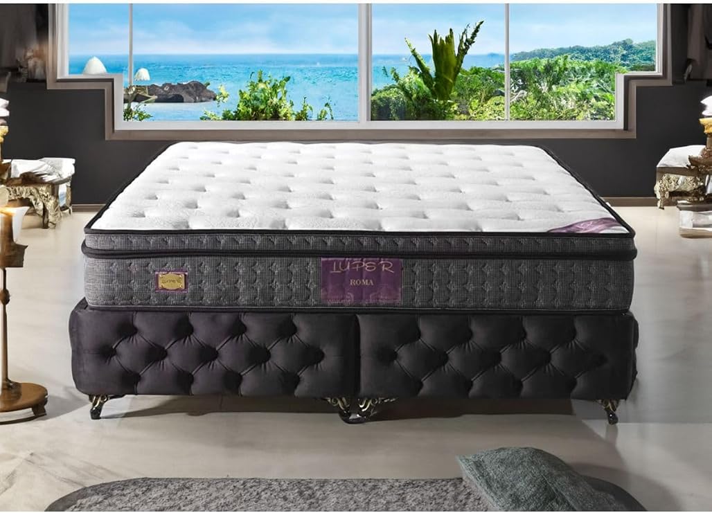 LUPER Roma Couple Wick Full Ortopedik Deluxe Yaylı Yatak BEYAZ 90 x 190