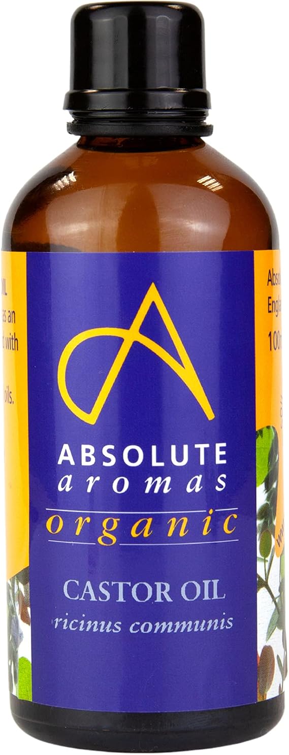 Absolute Aromas | Organic Castor Oil - 100% Pure and Natural Carrier Oil - for Massage, Aromatherapy and Blending Essentials Oils, 250ml