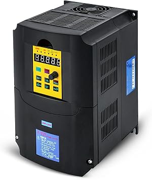 VFD 4KW 5HP 220V 1 or 3 Phase Input 3 Phase 0-400HZ Output 26A Variable Frequency Drive Controller Vector Control Inverter Converter for CNC Motor Speed Control and Spindle