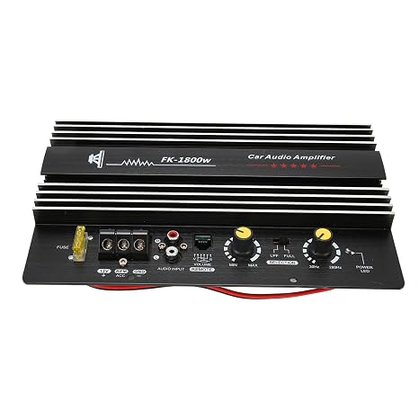 Monoblock Car Amplifier, 12V 1800W, Aluminum Alloy, 1 Channel, 4-8 Ohms,