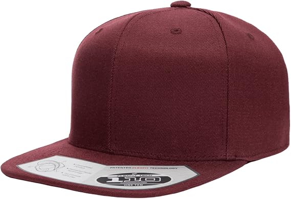 Flexfit Men's 110 Classic Snapback Baseball Cap, Maroon, One Size