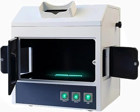 Dark Box UV Ultraviolet Analyzer, Lab Fluorescence Detector, Wavelength 254nm/365nm, UV Filter 200 * 50mm, with Observation Window, for Product Testing