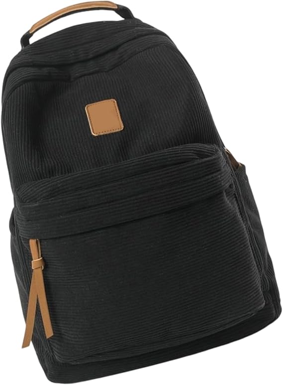 Large Capacity Corduroy Backpack for Women Spacious Design with Multiple Compartments Adjustable Shoulder Strap Corduroy Backpack