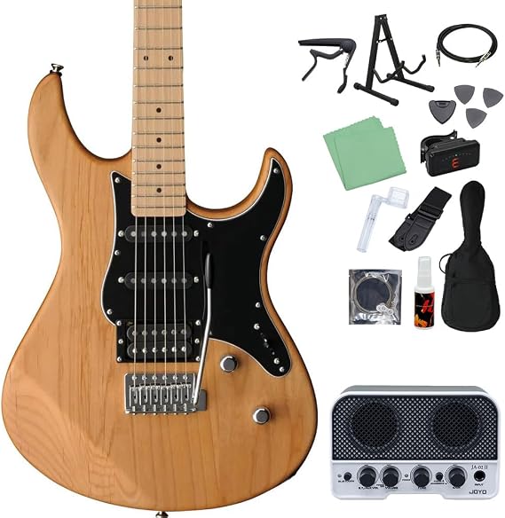 Yamaha PACIFICA112VMX YNS Electric Guitar Beginner 14-Piece Set, Includes Bluetooth Mini Amplifier, Yellow Natural Satin