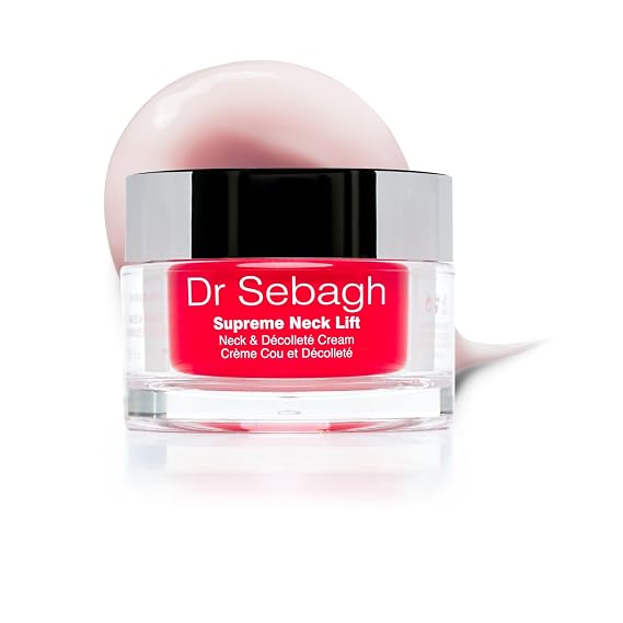 Dr Sebagh Supreme Neck Lift 50ml | Neck & Decollete Firming Cream | Lifting Treatment for Crepey, Wrinkles & Sagging Skin | Peptides, Hyaluronic Acid & Date Seed Extract