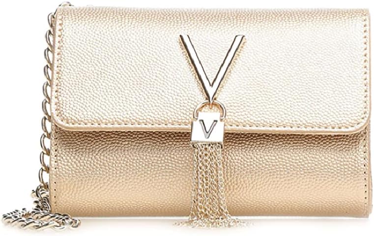 Valentino by Mario Valentino Womens VBS1R403G Divina Clutch Gold ORO