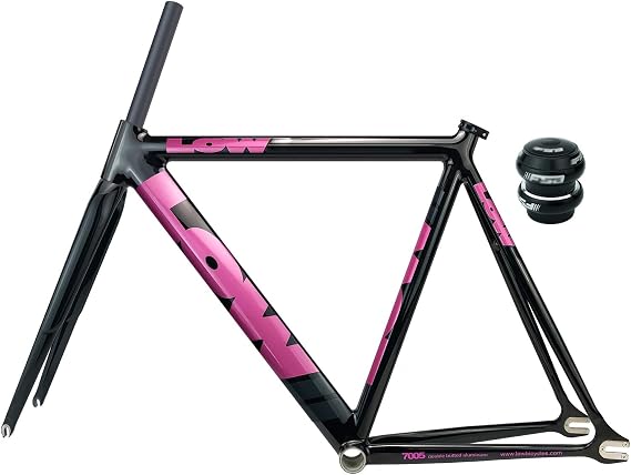 700C Fixed Gear Bike Frameset C Brake 100/120mm QR Bike Frame 53CM 55CM 57CM Aluminum Alloy Racing Track Bike Frame with Carbon Fork