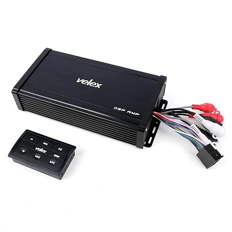 Velex DSV606G Marine DSP Amp 4-CH Class D Amplifier Bluetooth Streaming 2.4G Wireless Remote Design to Fine Tuning Audio System