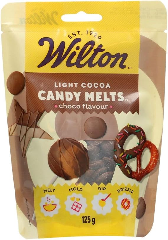 Wilton Candy Melts Light Cocoa, 125 g | Melting Candy with Sweet Creamy Flavour for Molding, Dipping and Decorating, For Cake Pops, Candies, Cakes and Coating Treats