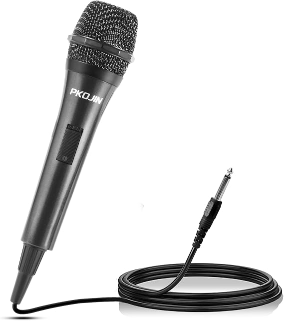 Dynamic Karaoke Microphone for Singing, Vocal Wired Microphone for Karaoke, Handheld Mic with 10 Ft Cable, Mics for Speaker with ON/Off Switch