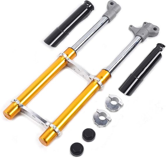 Front Fork Shocker 2 stroke, Motorcycle Front Fork Shocker Suspension for 49cc Mini Motocross, Gold