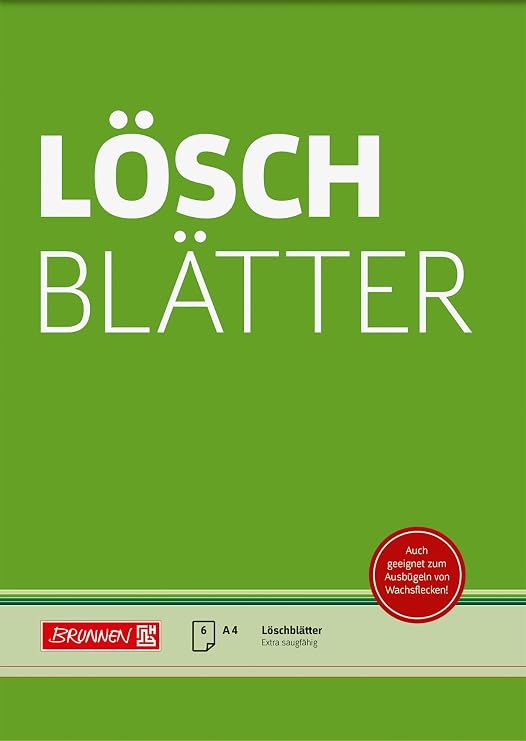 Brunnen 1041546 Blotting Paper A4 Blank 6 Sheets White