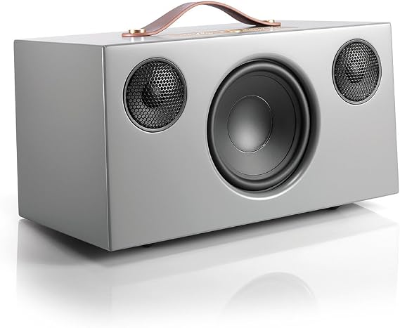 Audio Pro Addon C10 Wireless Speaker | Compact, High Fidelity, Multiroom Bluetooth Speaker w/WiFi, RCA & 3.5 mm Audio Cable Input | AirPlay, Alexa, Spotify Connect Compatible - Grey