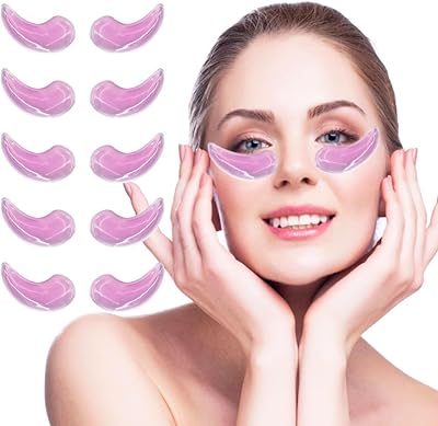 Reusable Gel Eye Ice Pack, Cooling Eye Pad, Hot & Cold Treatment for Eye Strain, Eye Swelling, Eye Redness, Puffy Eyes, Dark Circles, Smooth Fine Lines, and Eye Recover Surgery. 10PCS