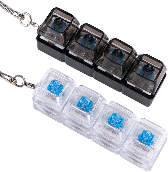 Adult Keyboard Fidget Toys - LED Light Up Keychain