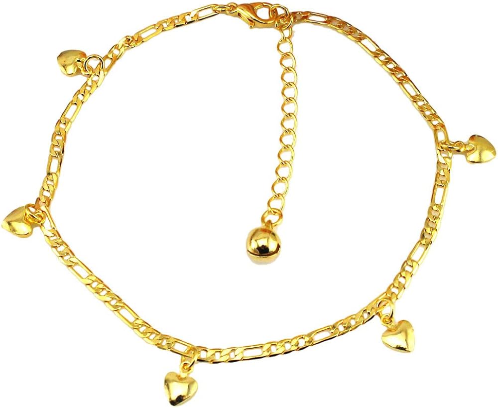 Solid Women Bracelet Jewelry Sandal Barefoot Heart Foot Ankle Beach Anklet Bracelet Bottle Stainless Steel Bracelet