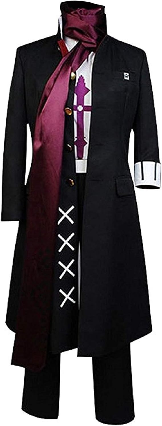 YuanCos Black Long Coat Uniform Cosplay Costume