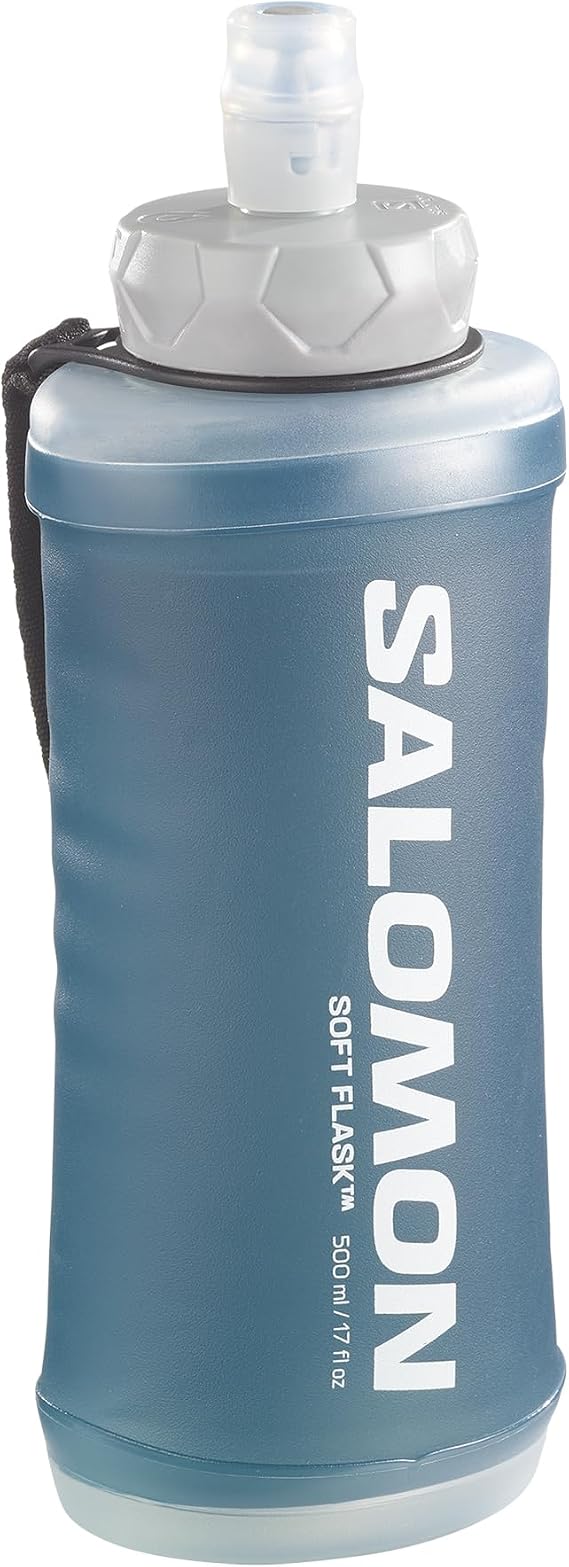 Salomon Active Handheld, Minimalist Running Flask with Soft Strap, Easy Hold, 42mm Wide Cap for Quick Refills, Adjustable Comfortable Fit