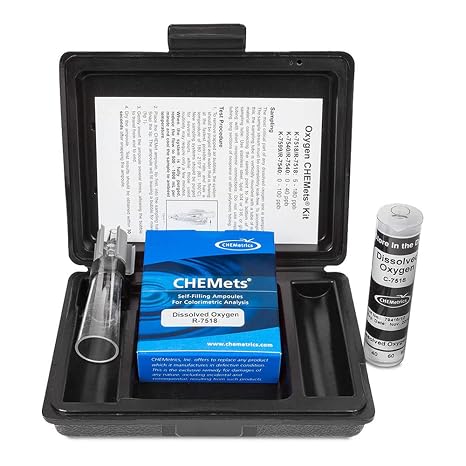 K-7518 Oxygen (Dissolved) CHEMets Kit, Range: 5-180 ppb