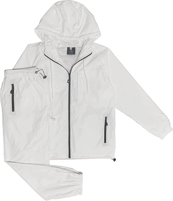 Royal Threads Mens 2-Piece light Tracksuit Windbreaker Set Jogger Sauna GYM Set with Mesh Lining