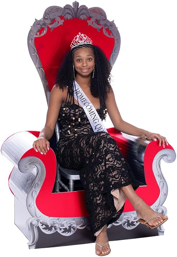 Anderson's Adult Red Royalty Throne Kit, Coronation, Homecoming, Prom, Wedding, Birthday, Props, Photo Ops