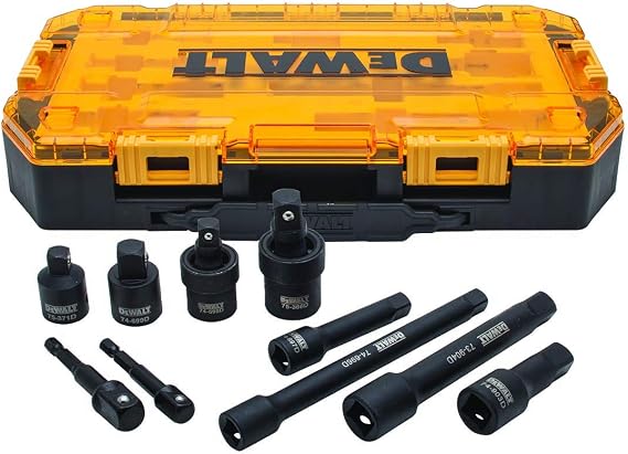 DEWALT Impact Driver Socket Adapter Set, 10-Piece 3/8" & 1/2" Drive Metric ( DWMT74741 )