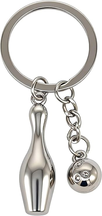 Mini Cute Bowling Keychain Charms Sport Bowling Ball Gift Key Chain Rings for Party Favors Men Women Boys Girls