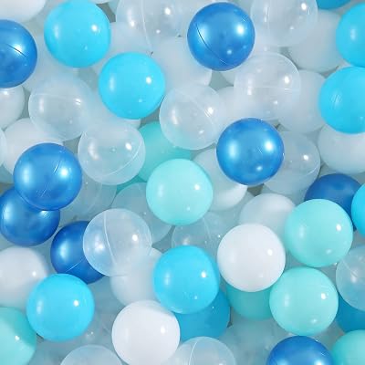 Realhaha Ball Pit Balls 100 Play Balls Plastic Balls for Baby Girls Toddlers Kids Play Tent Pool Playhouse Playpen Party Decoration 2.2 2.36 2.75 Inch