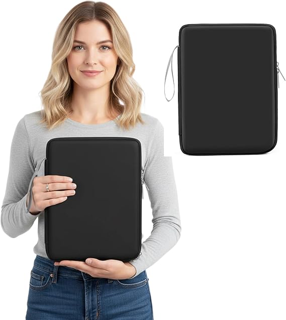 Tablet Sleeve Carrying Case with Handle - Universal Padded Protective Travel Bag for 12-13 Inch - Notebook Pocket Accessory Traveling Cover Shockproof Water-resistant Case