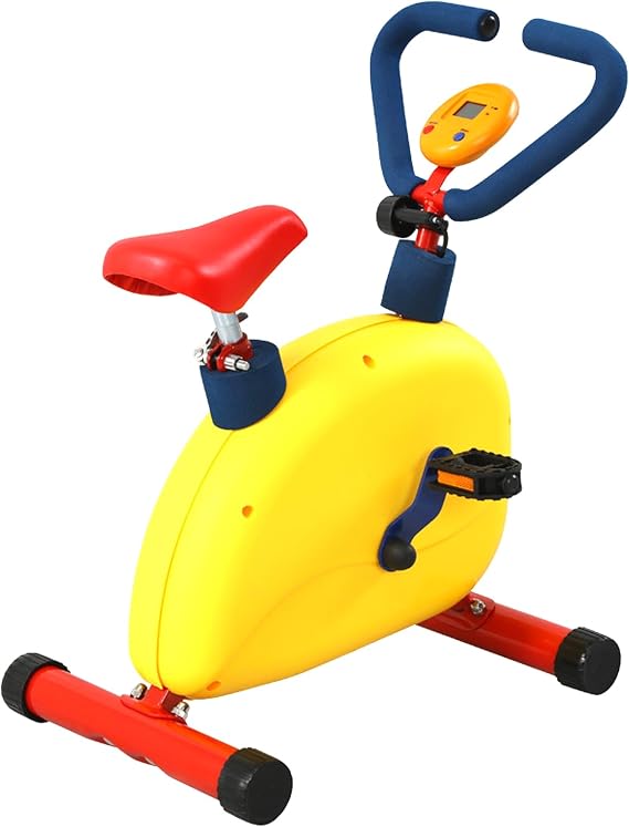 Kids Fitness Exercise Equipment, Adjustable Fitness Exercise Bike, Kids Stationary Bike with High Elastic Seat, Children's Exercise Bike for Kids Workout Equipment Bike for Ages 3-12 Year Old
