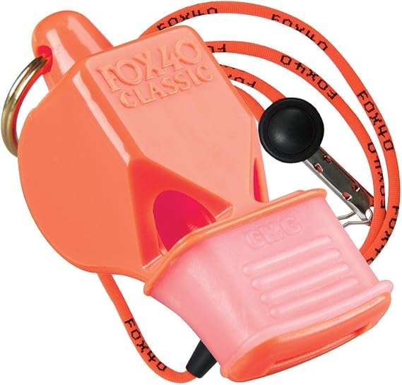 Fox 40 CMG Whistle with Cushioned Mouth Grip - Orange