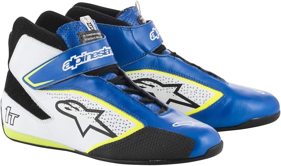 Alpinestars TECH-1 T SHOES US BLUE WHITE YELLOW FLUO 5