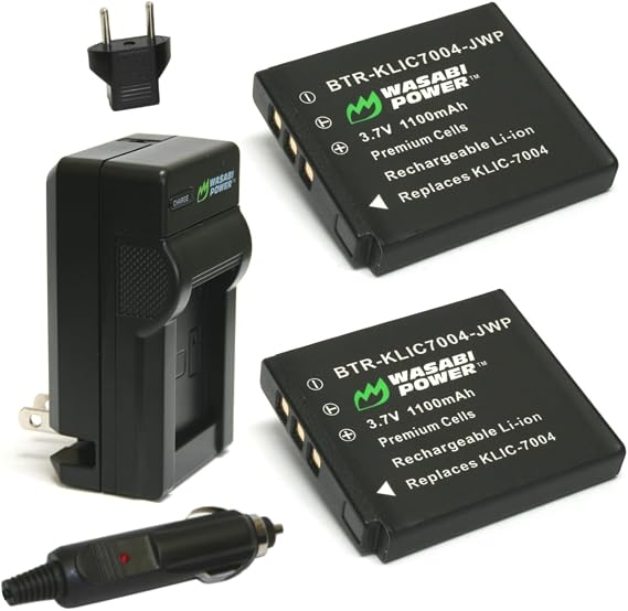 Wasabi Power Battery (2-Pack) and Charger for Fujifilm NP-50, BC-50, BC-45W and Fuji FinePix F50FD, F60FD, F70EXR, F75EXR, F80EXR, F85EXR, F100FD, F200EXR, F300EXR, F305EXR, F500EXR, F505EXR, F550EXR, F600EXR, F605EXR, F660EXR, F665EXR, F750EXR, F770EXR, F775EXR, F800EXR, F850EXR, F900EXR, REAL 3D W3, X10, X20, XF1, XP100, XP110, XP150, XP160, XP170, XP200