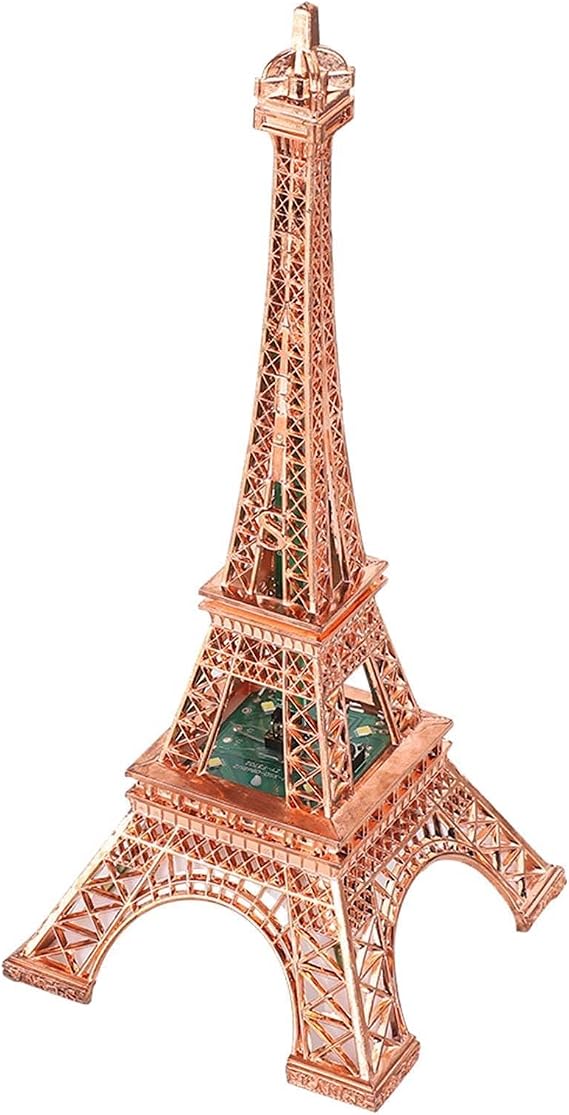TOPINCN LED Light Up Eiffel Tower Night Light LED Table Lamp Model Craft Desktop Home Decoration Art Gift