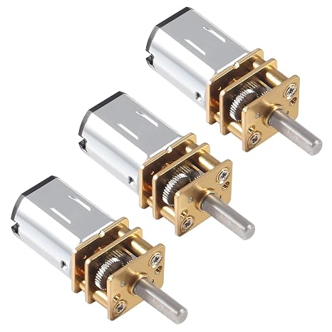 3PCS DC 3V 30RPM Speed Reduction Motor N20 3mm Shaft Mini Metal Gearwheel Gear Motor with Full Metal Gearbox Micro Motor