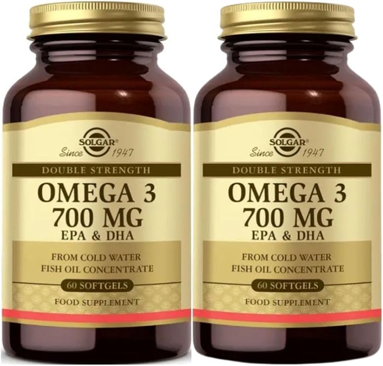 Solgar Omega 3 700 mg EPA & DHA, Double Strength, 60 Softgel x2 Adet