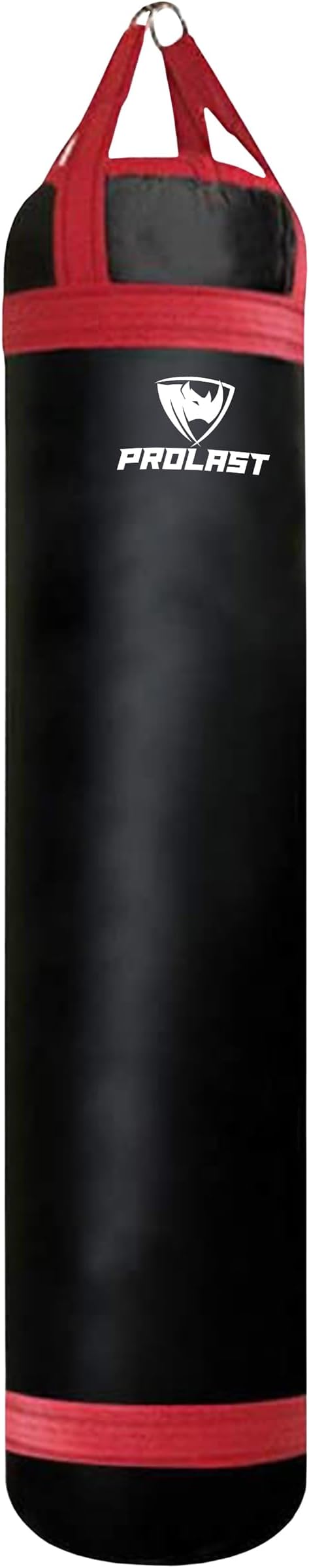 Heavy Punching Kicking Bag for Adults, Boxing, MMA, Martial Arts, Muay Thai, Strength Training Equipment, Filled, 5ft, 100 lbs, Colored Strap and Rhino Logo