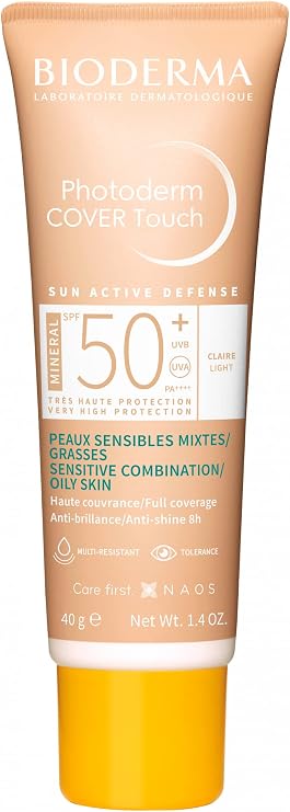 Bioderma Photoderm Cover Touch SPF50+ Light Karma Yağlı Ciltler Kapatıcı Etkili Renkli Güneş Kremi 40 ml