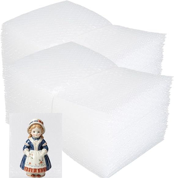 Bubble Pouches 100 Pack 8 x 10 Inch Clear Double-Wall Bags | Clear Double-Wall Bubble Pouches Cushion Fragile China and Electronics, Ideal for Shipping, Moving and Storage
