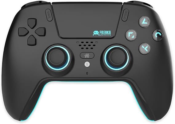 Freaks and Geeks- Bluetooth Wireless Controller for Playstation PS5 with LED - Black