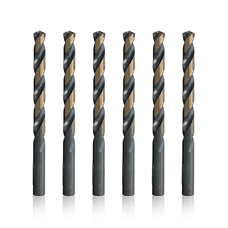 Drill America KFDQP6 Q High Speed Steel Black & Gold KFD Split Point Drill Bit (Pack of 6), KFD Series
