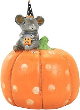 Bethany Lowe Designs - Halloween Mouse on Pumpkin - MA2077
